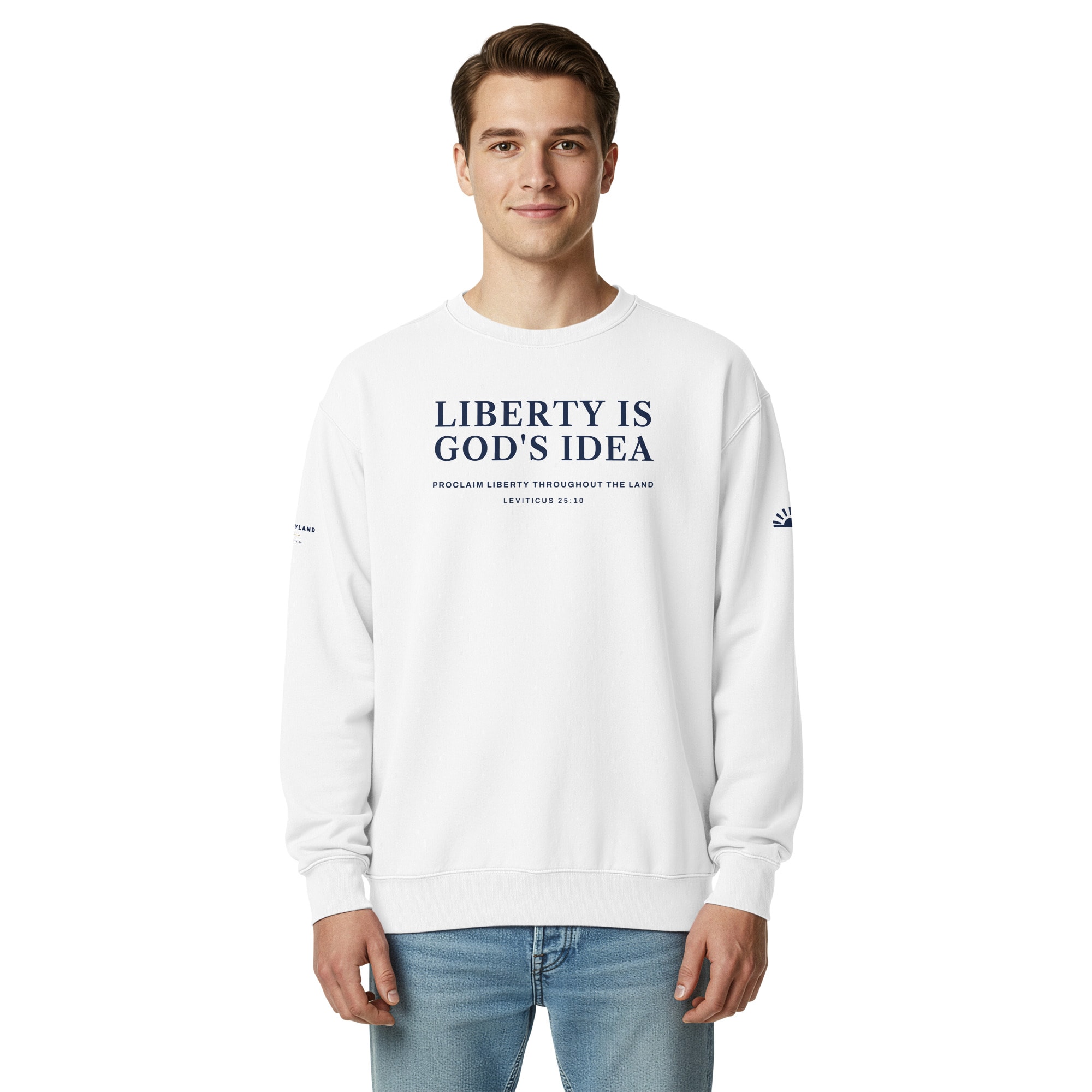 Liberty Is God's Idea Crewneck in White