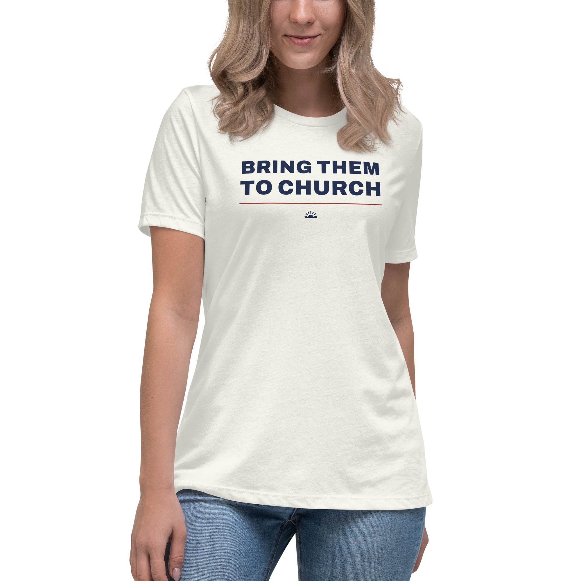 Bring Them to Church Women's Tee in Vintage White
