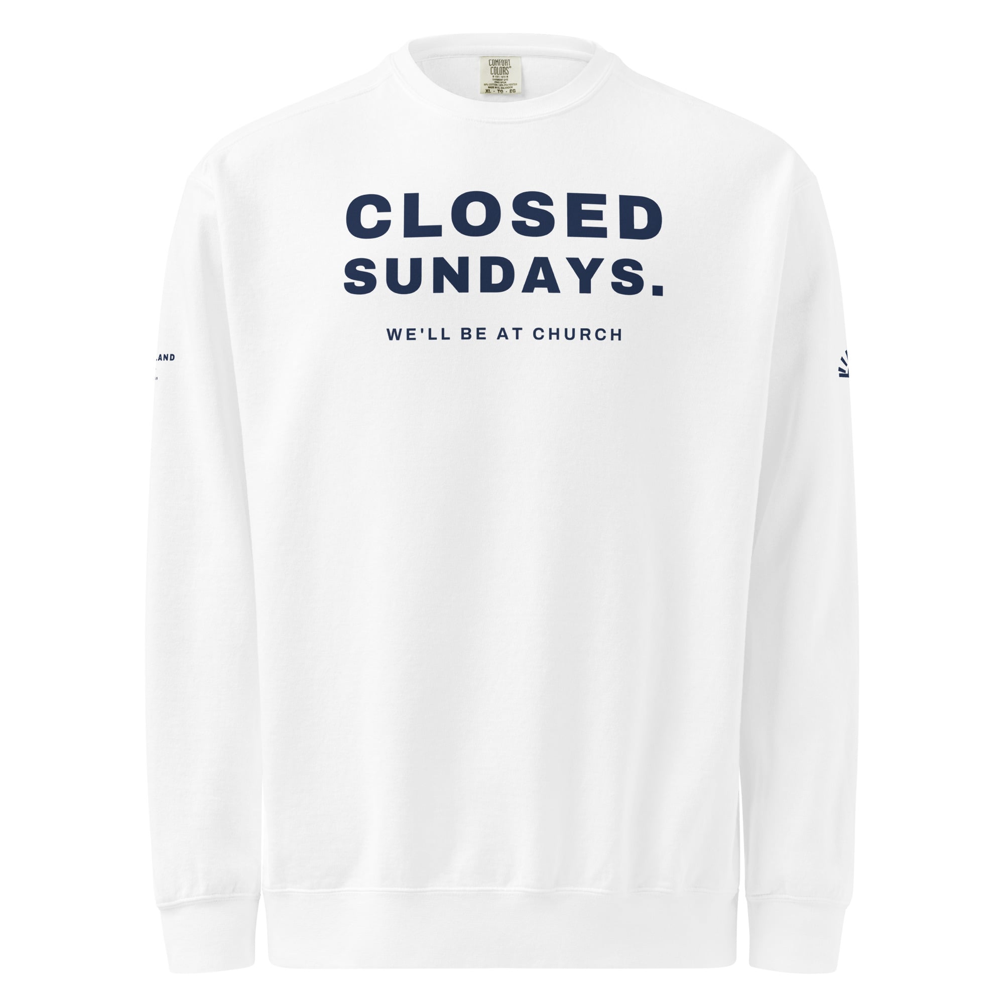 Closed Sundays Crewneck in White