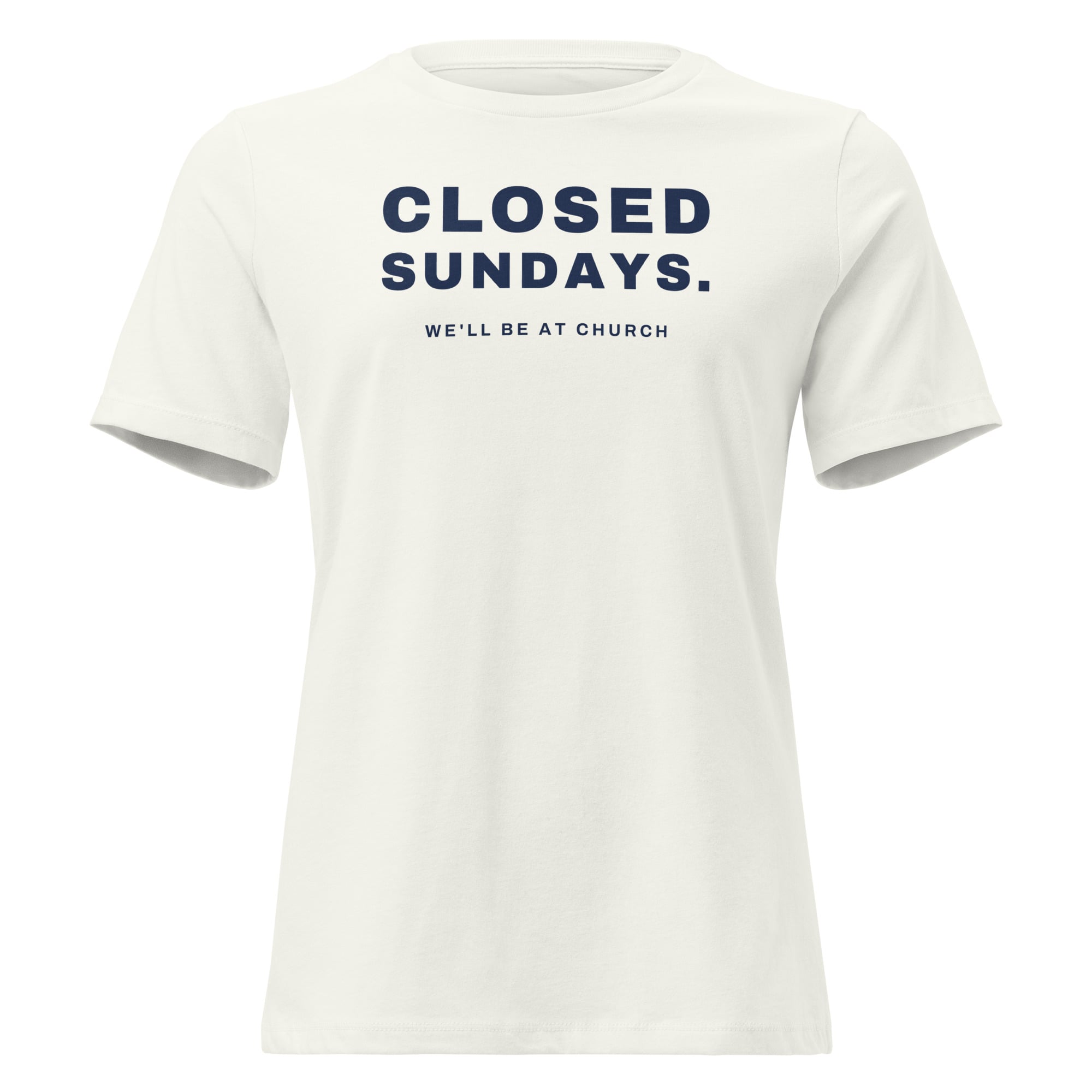 Closed Sundays Women's Tee in Vintage White