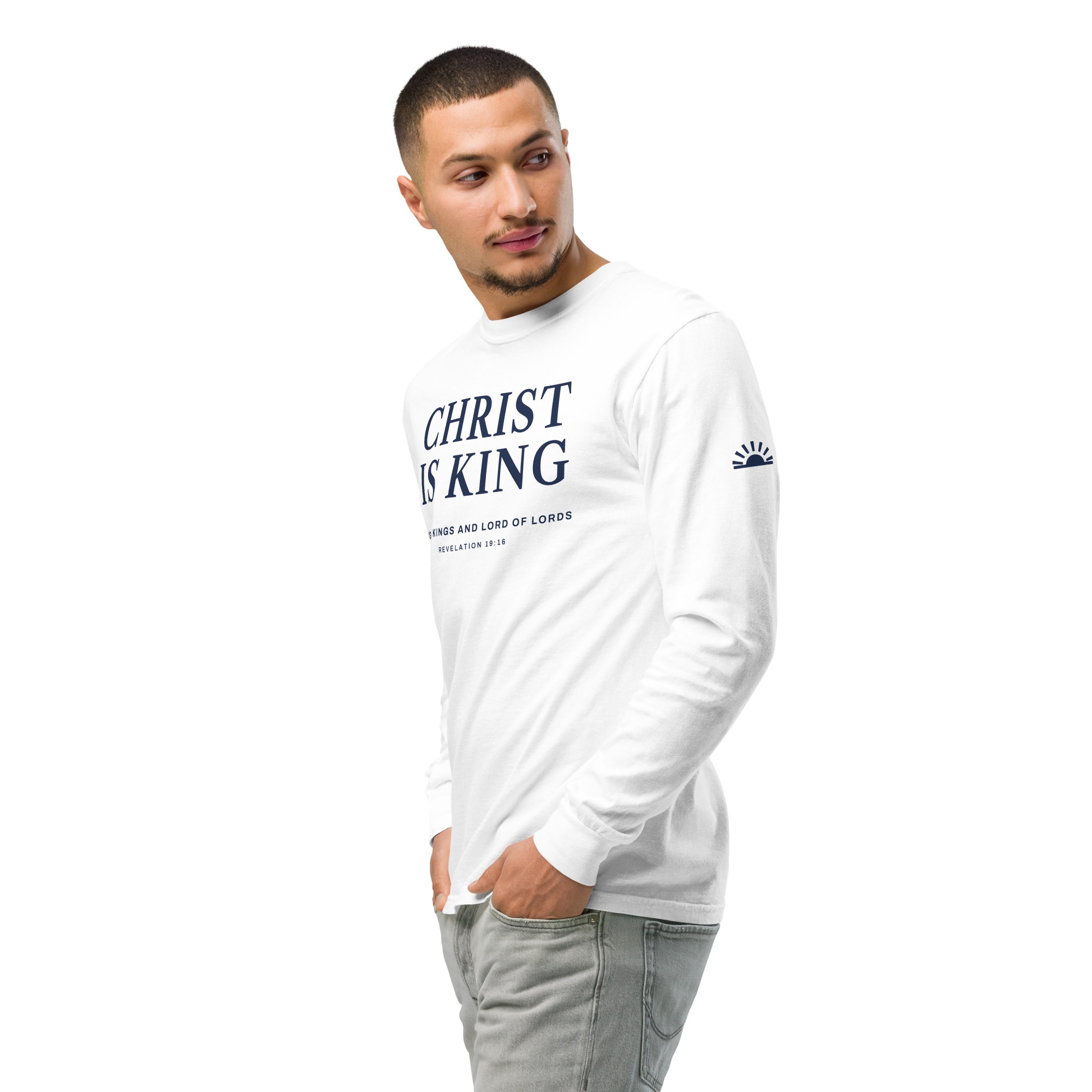 Christ Is King Long Sleeve in White