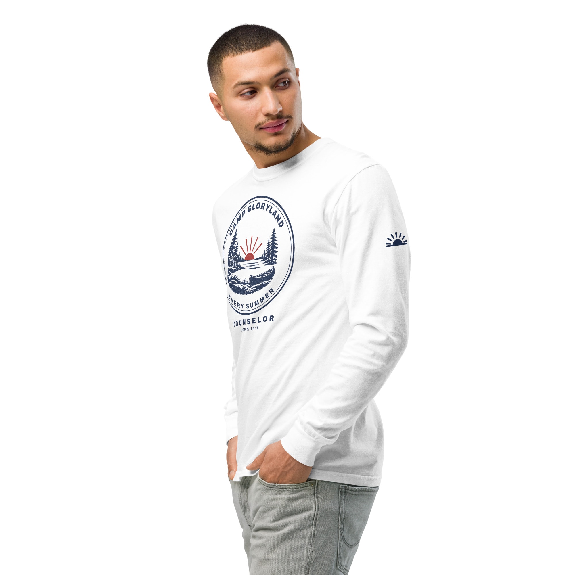 Camp Gloryland Long Sleeve in White