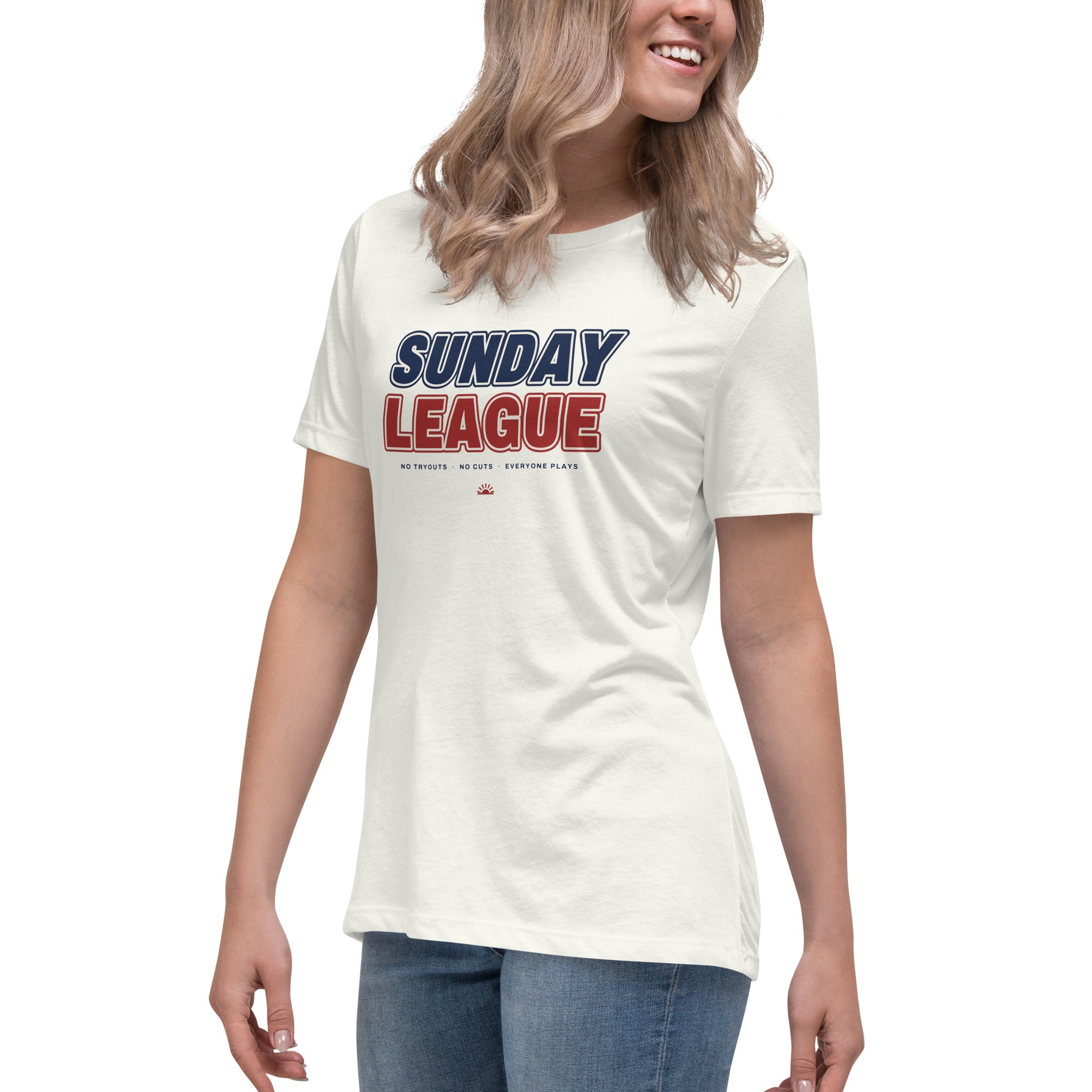 Sunday League Women's Tee in Vintage White